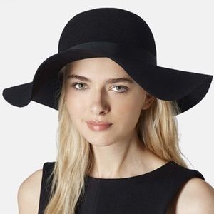 TopShop Black Felt Floppy Hat